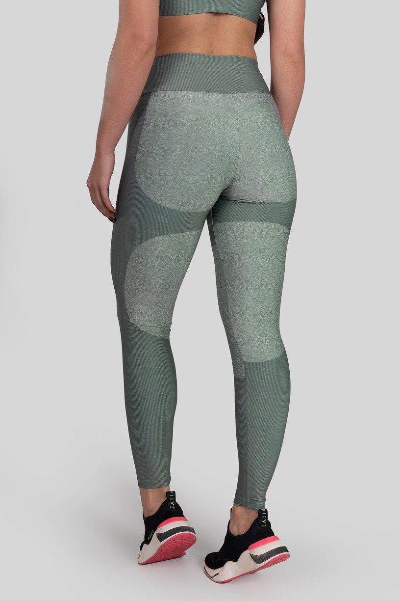 Calça Legging com Cós Duplo Estampa Digital (Green Bubble) | Ref: K3068-B