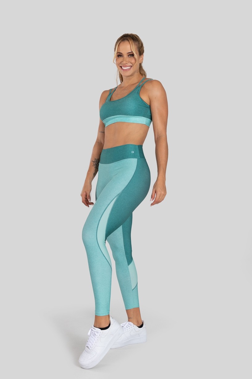 Calça Legging com Cós Duplo Estampa Digital (Marine) | Ref: K3165-A