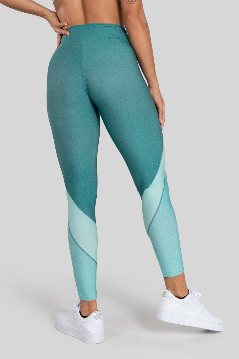 Calça Legging com Cós Duplo Estampa Digital (Marine) | Ref: K3165-A