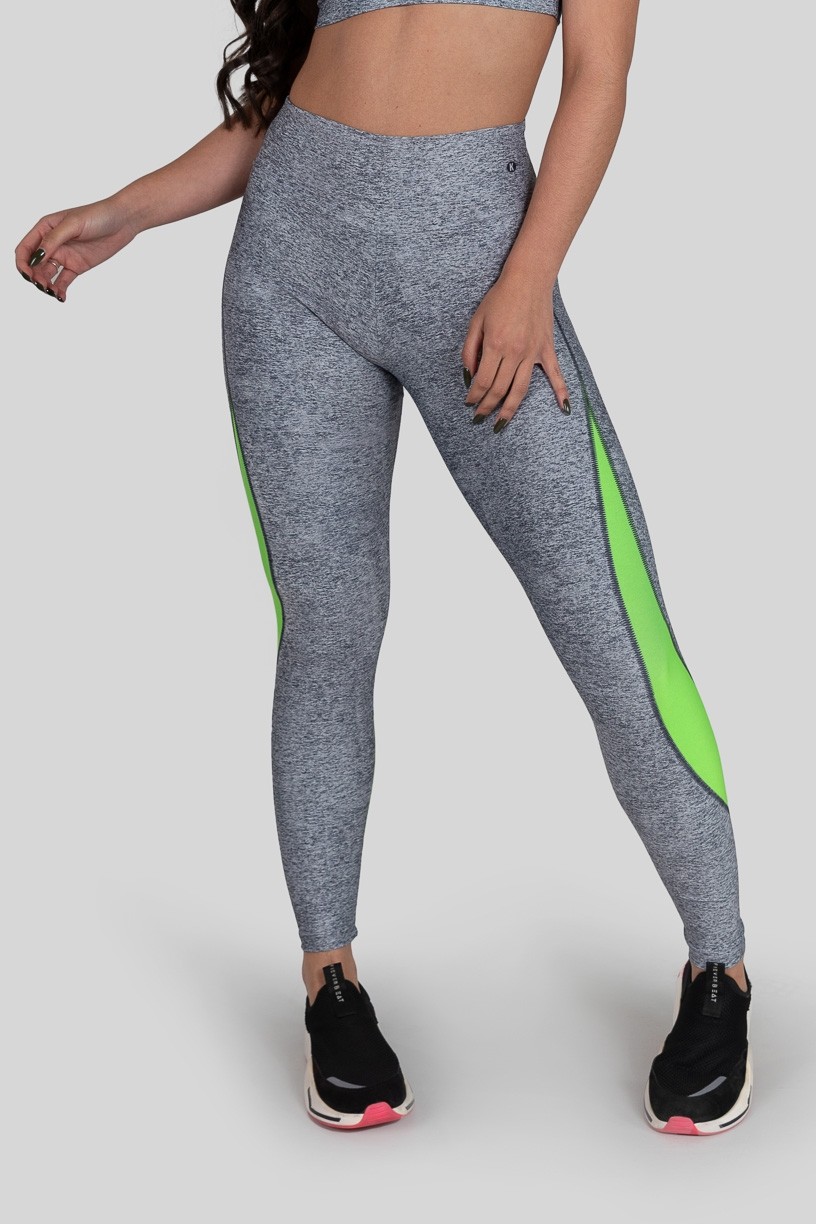 Calça Legging com Cós Duplo Estampa Digital (Neon Cut) | Ref: K3165-B