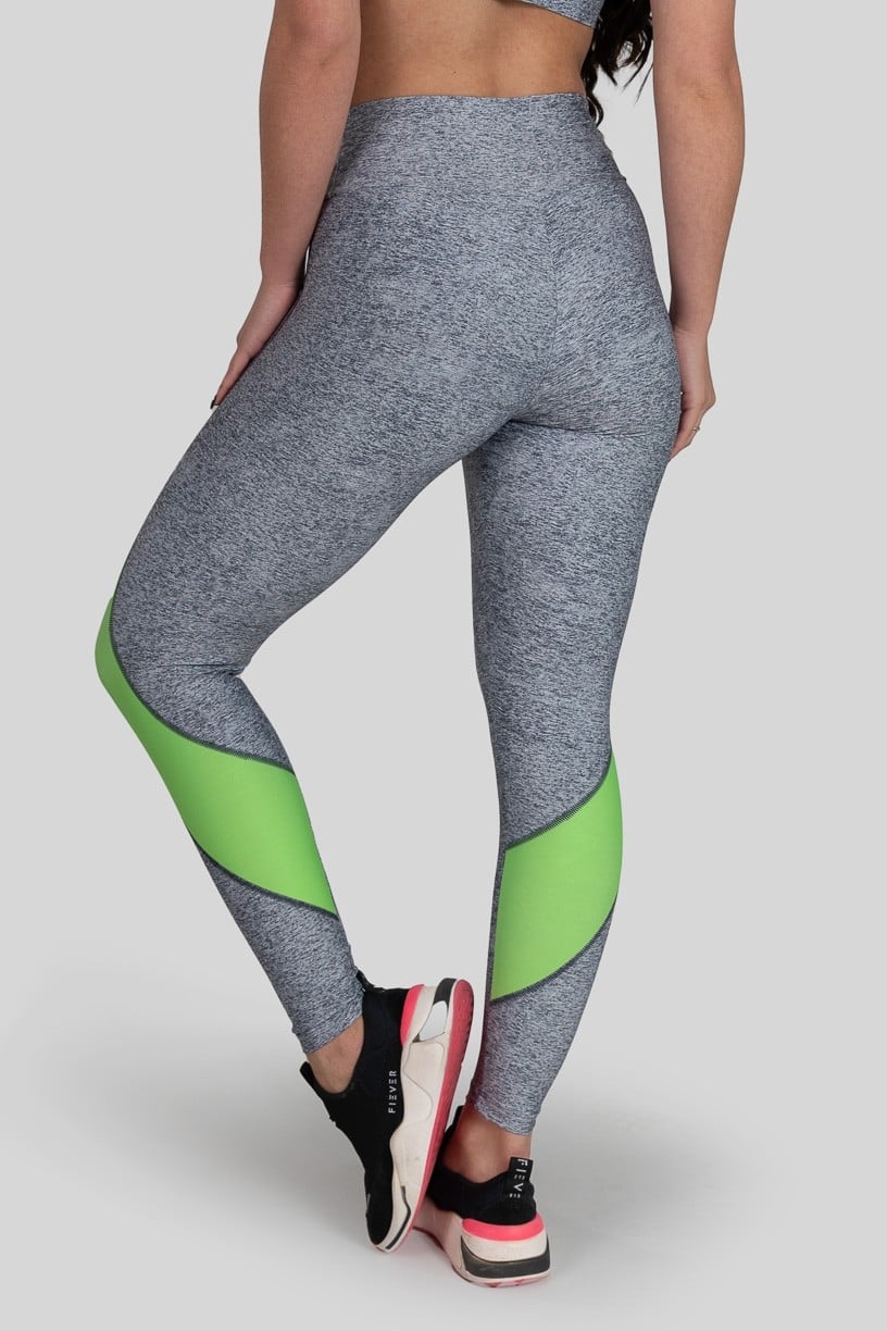 Calça Legging com Cós Duplo Estampa Digital (Neon Cut) | Ref: K3165-B