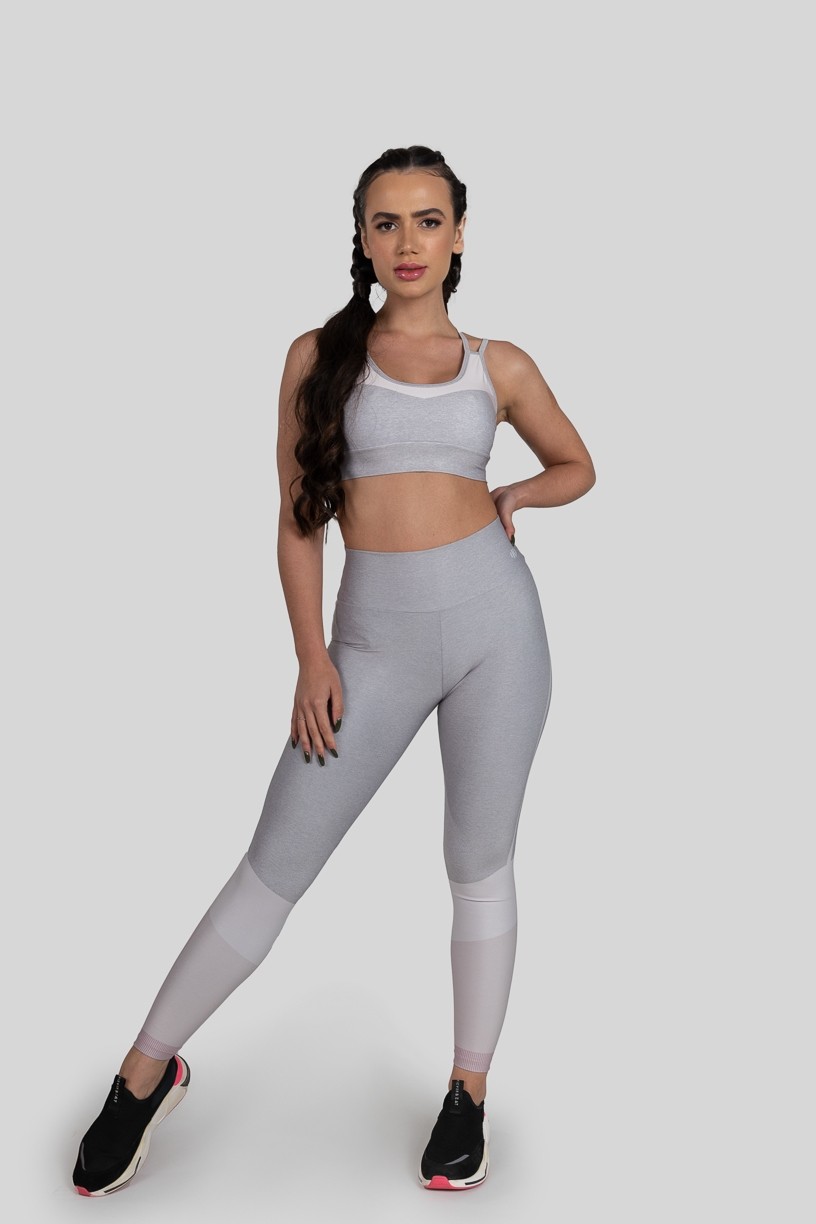 Calça Legging com Cós Duplo Estampa Digital (Nude Shade) | Ref: K3155-A