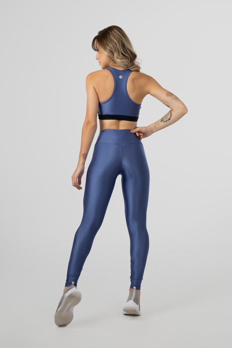 Calça Legging com Cós Triangular (Azul) | Ref: GO530-E