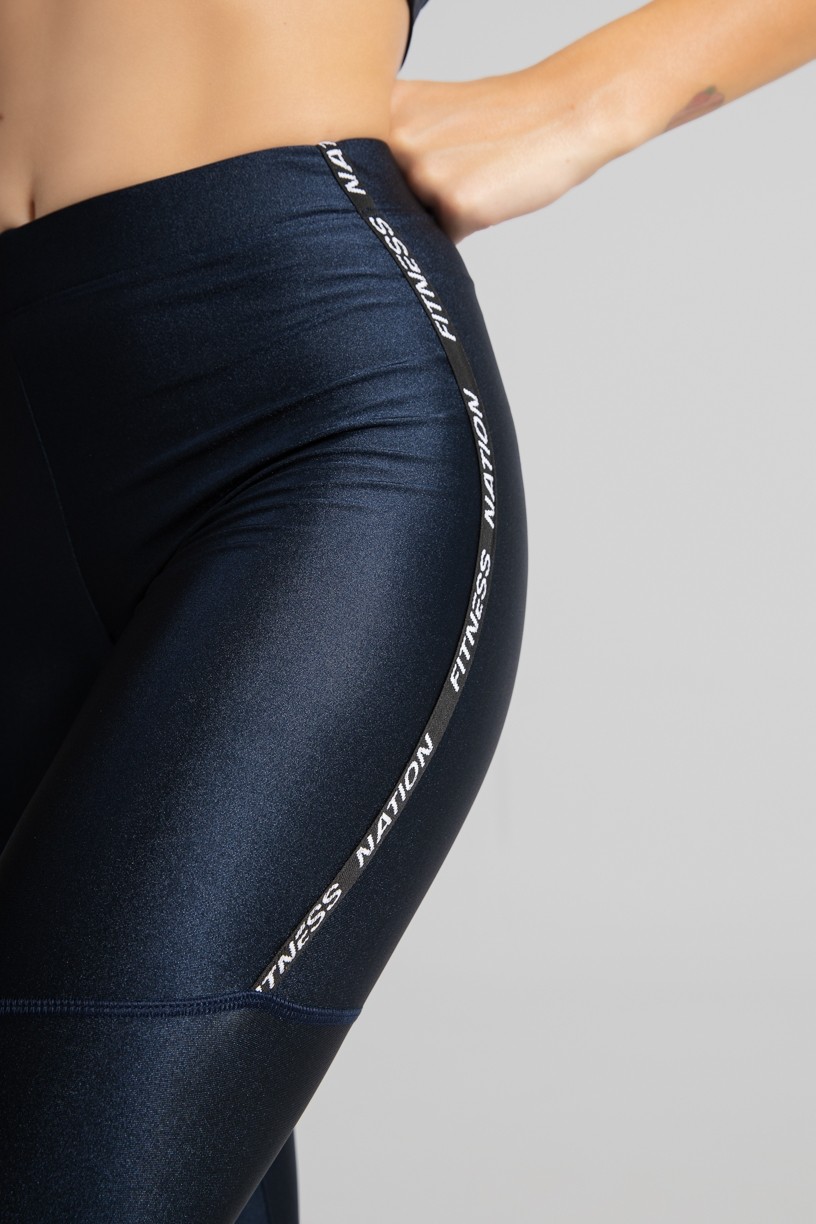 Calça Legging com Chapado (Azul Marinho) | Ref: GO468-D