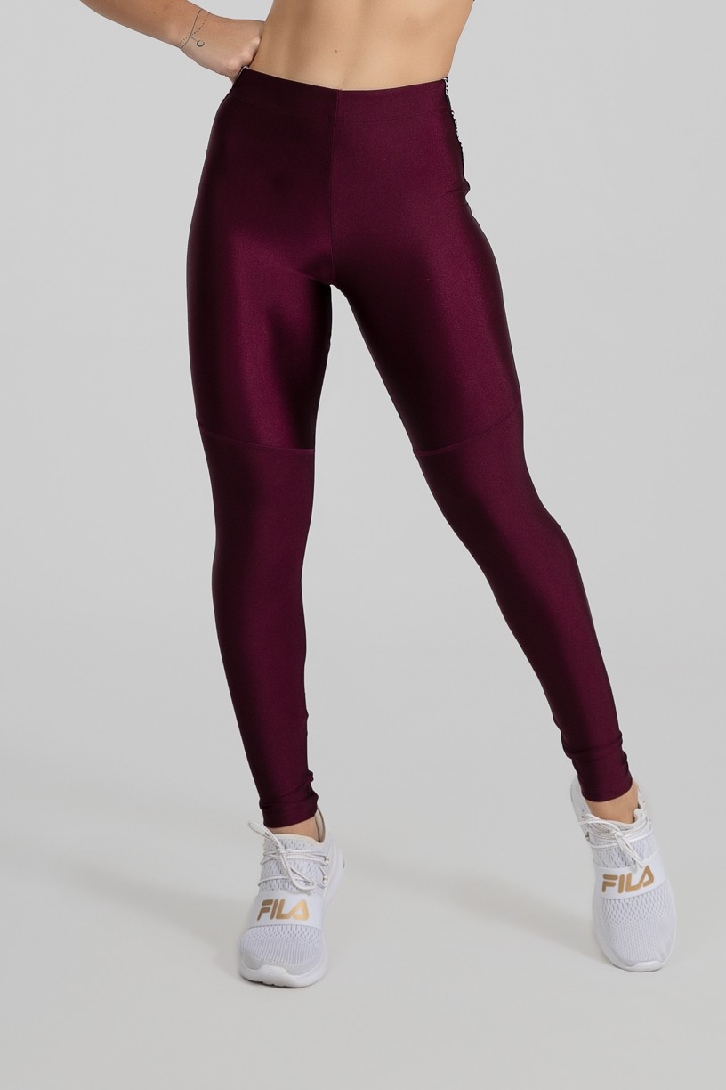 Calça Legging com Chapado (Bordô) | Ref: GO468-A