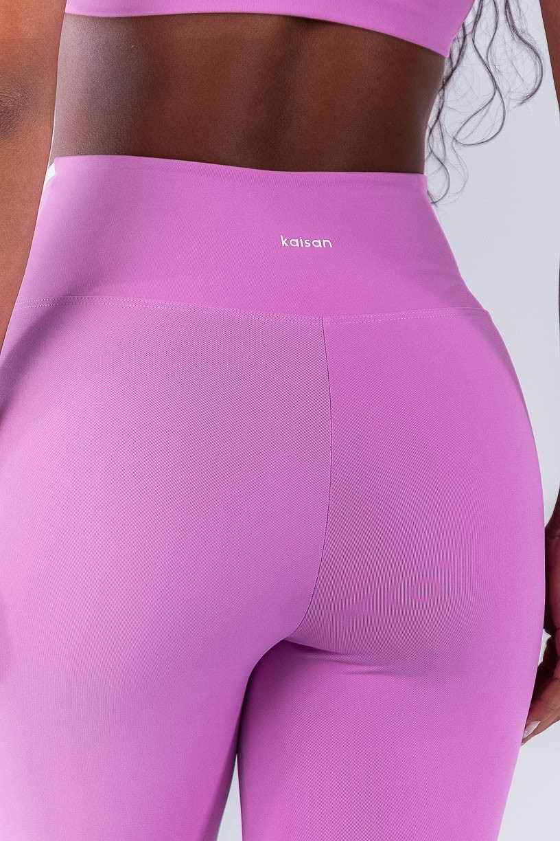Calça Legging com Chapado Cruzado Contrastante (Aurora / Off-White) | Ref: K4482-B