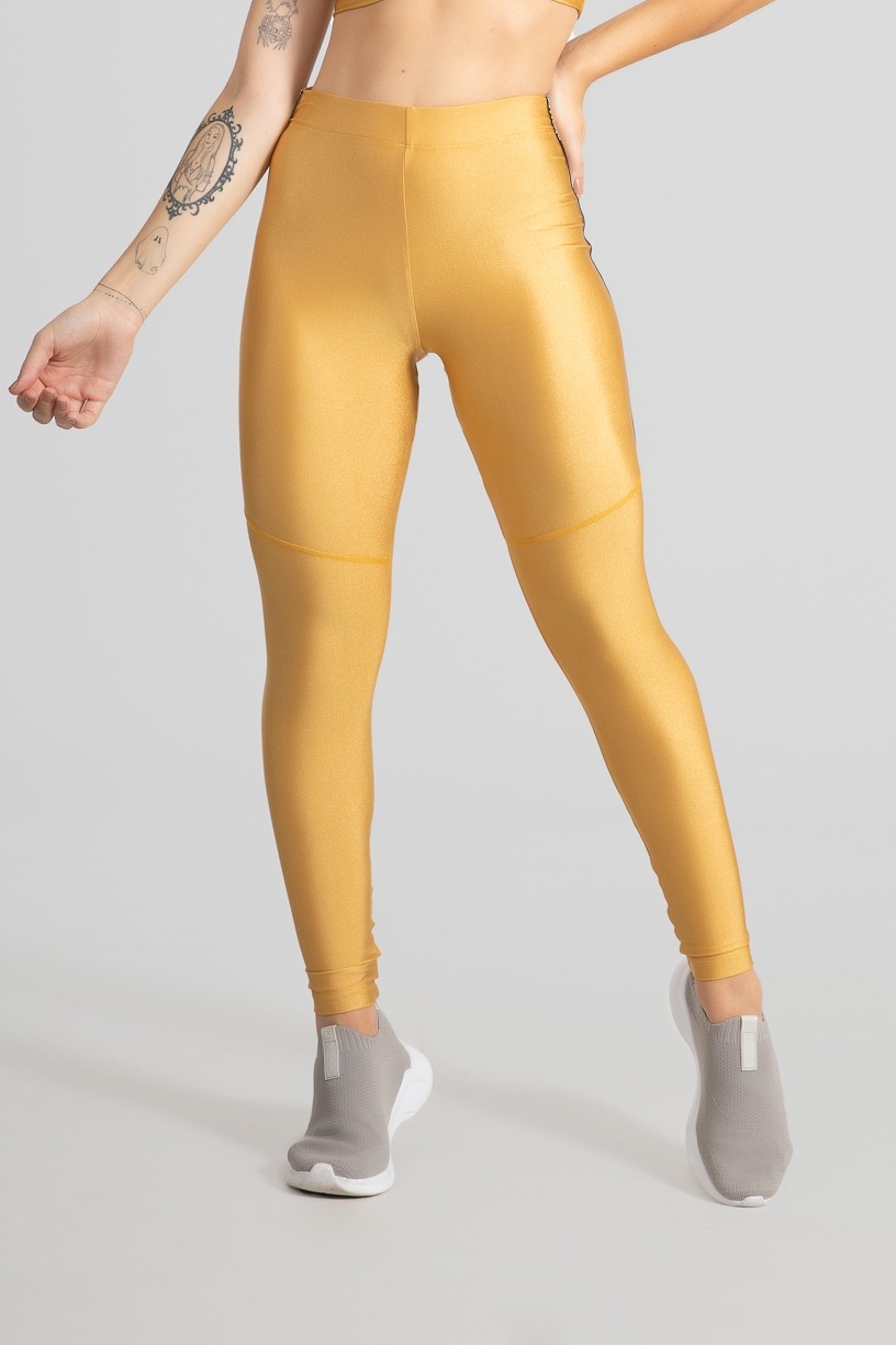 Calça Legging com Chapado (Ouro) | Ref: GO468-E