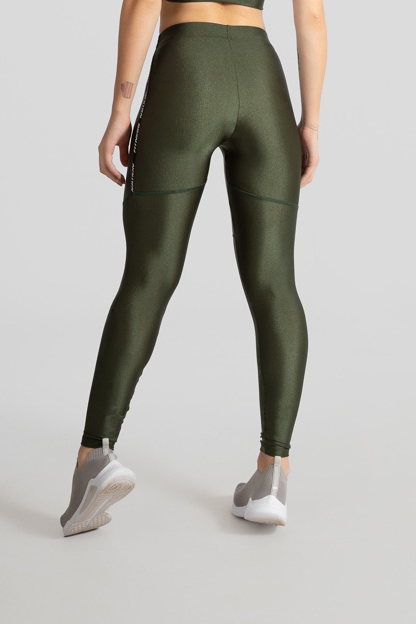 Calça Legging com Chapado (Verde Militar) | Ref: GO468-B