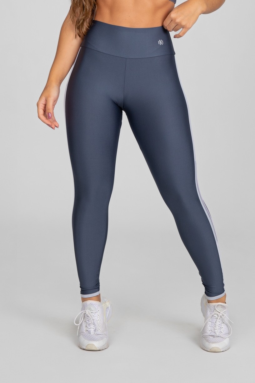 Calça Legging com Chapados na Lateral (Chumbo / Lilás / Gelo) | Ref: K2877-C