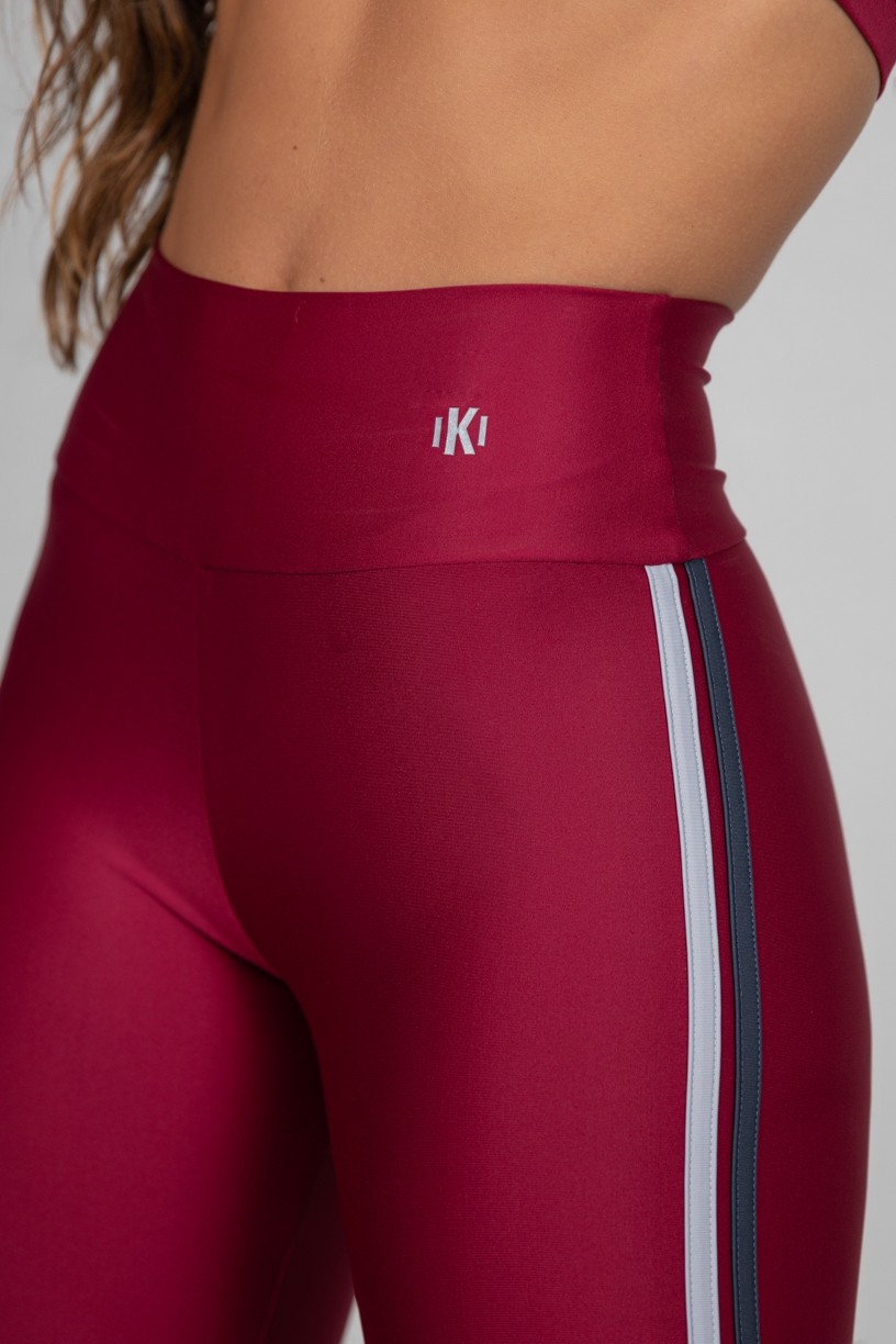 Calça Legging com Chapados na Lateral (Vinho / Chumbo / Gelo) | Ref: K2877-F