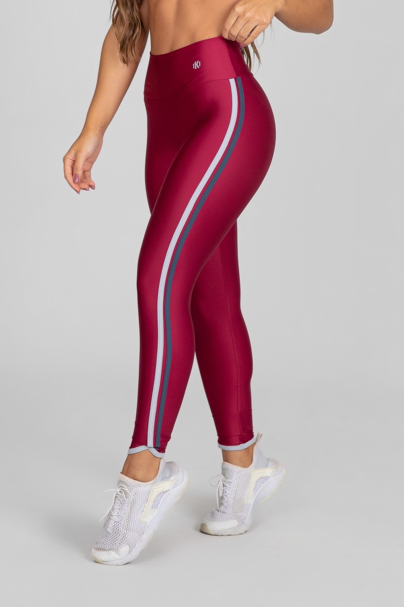 Calça Legging com Chapados na Lateral (Vinho / Chumbo / Gelo) | Ref: K2877-F