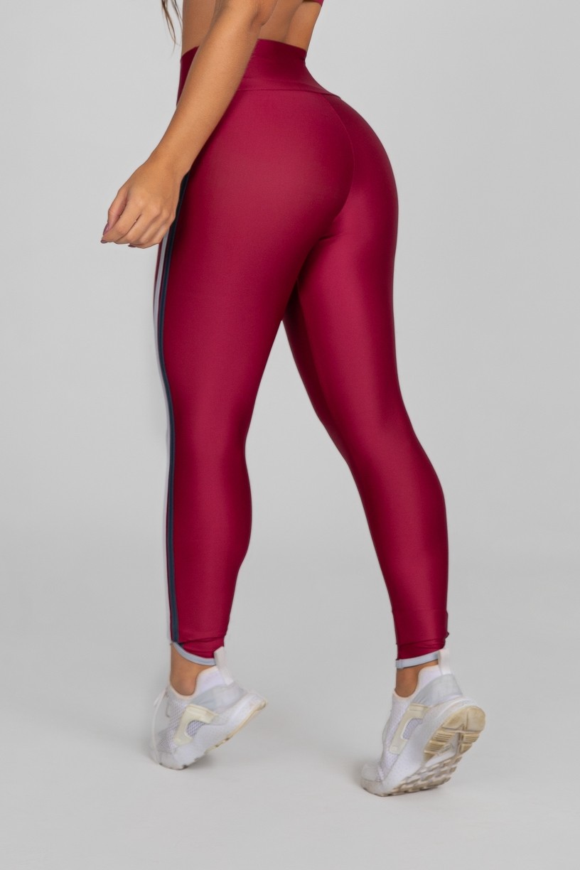 Calça Legging com Chapados na Lateral (Vinho / Chumbo / Gelo) | Ref: K2877-F