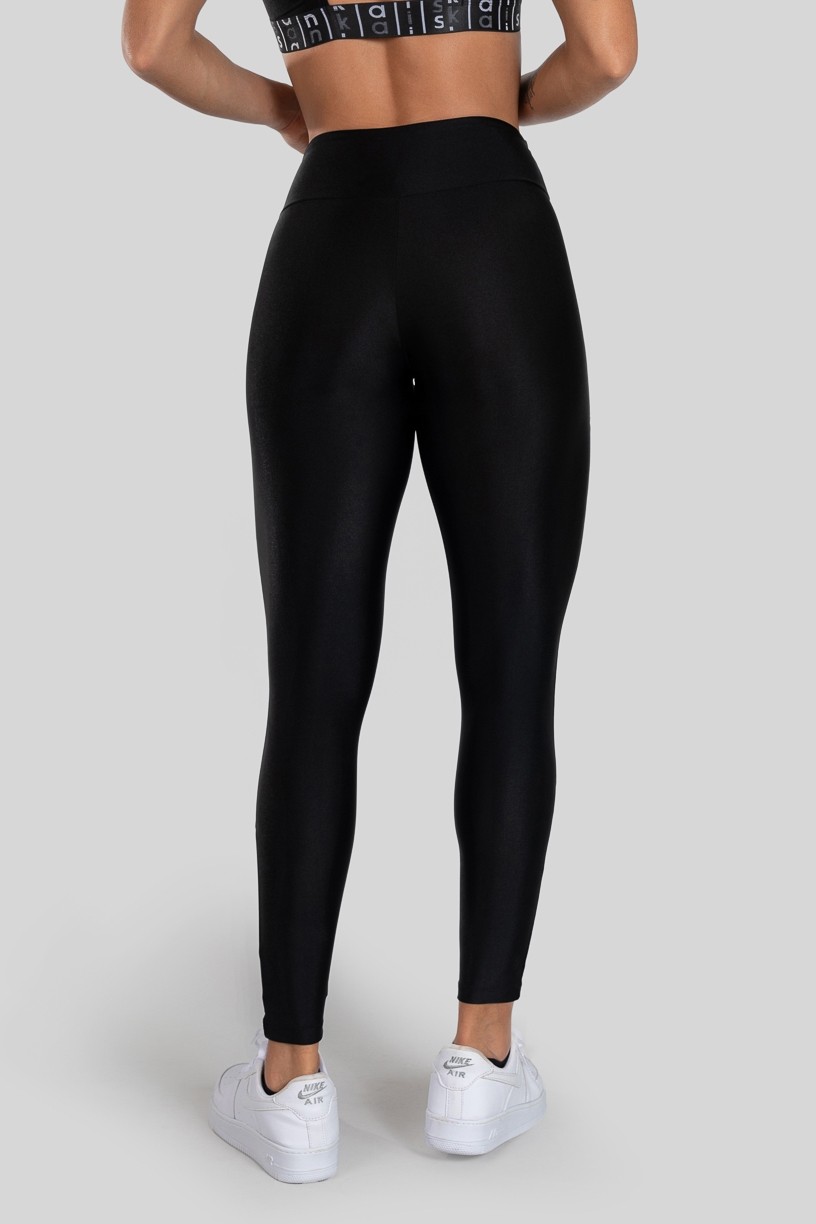 Calça Legging com Elástico na Coxa (Preto) | Ref: K3154-C