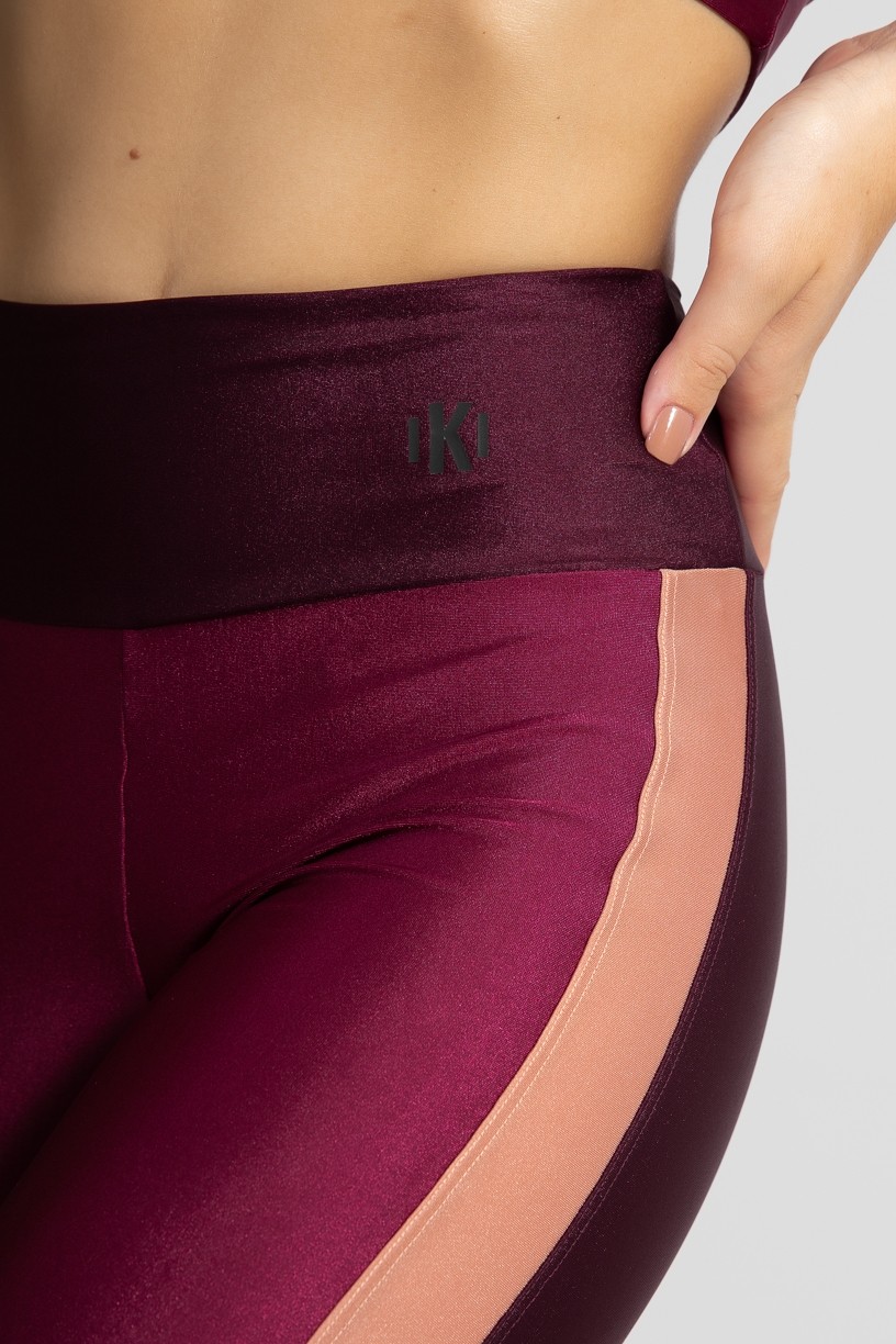 Calça Legging com Faixa Frontal (Bordô / Vinho / Rosê) | Ref: GO464-C