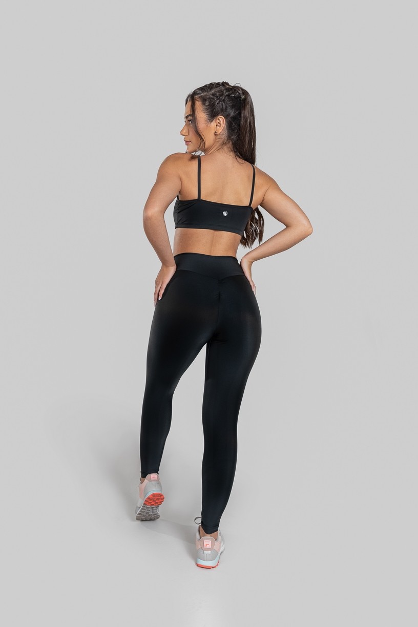 Calça Legging com Franzido Bumbum Up (Preto) | Ref: K2879-A