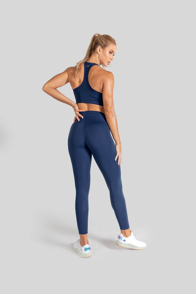 Calça Legging com Ilhós (Azul Marinho) | Ref: K3106-C