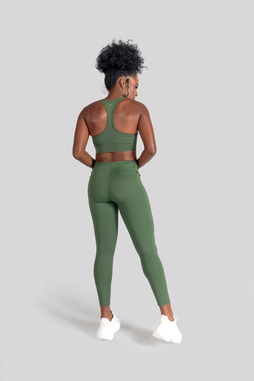 Calça Legging com Ilhós (Verde Militar) | Ref: K3106-B