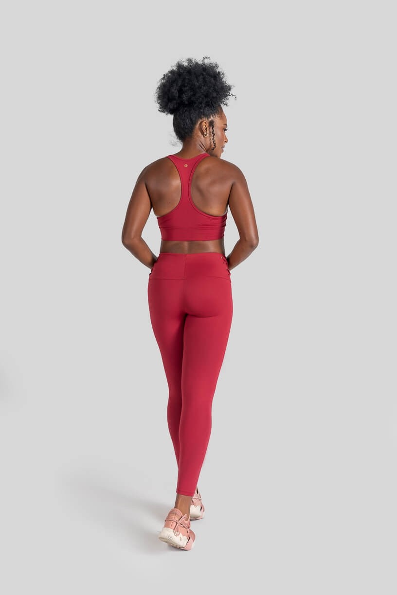 Calça Legging com Ilhós (Vinho) | Ref: K3106-D