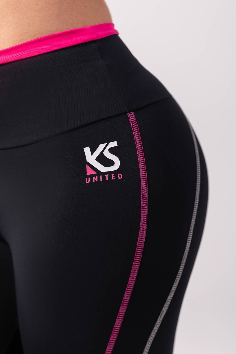 K3745-A_Calca_Legging_com_Ponto_de_Cobertura_e_Cos_Vira_Preto__Rosa__Ref:_K3745-A