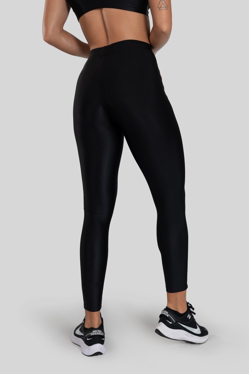 Calça Legging com Recorte e Vivo (Preto / Bronze) | Ref: K3150-A