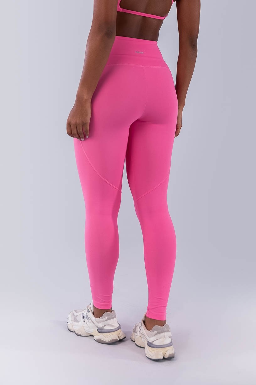 Calça Legging com Recortes e Cós Diferenciado (Rosa Chiclete) | Ref: K4479-B