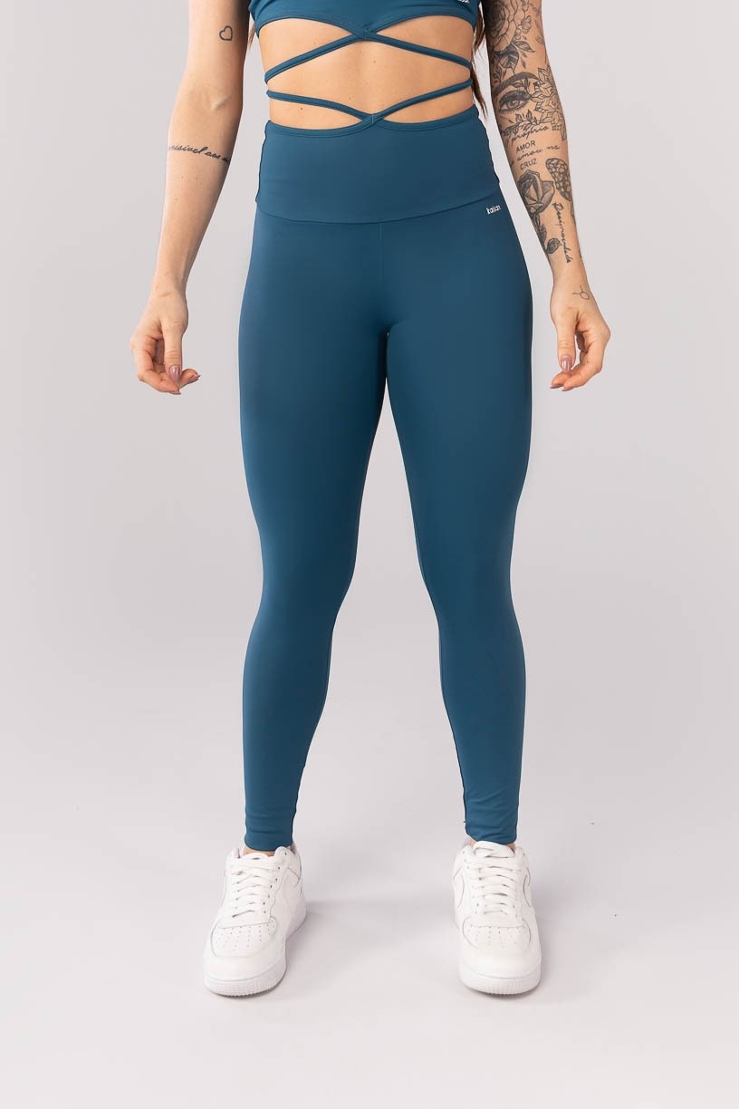 K4052-C_Calca_Legging_com_Tira_na_Cintura_Azul_Petroleo__Ref:_K4052-C