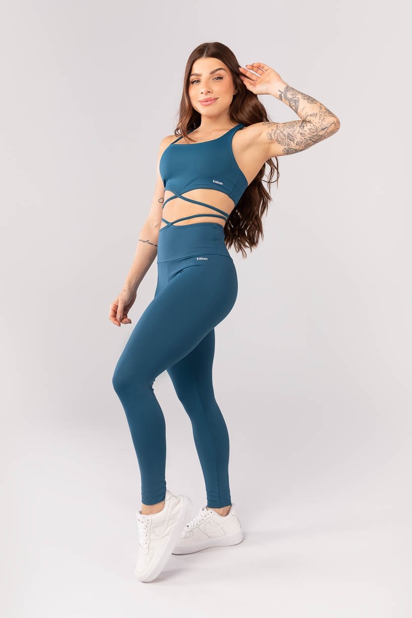 K4052-C_Calca_Legging_com_Tira_na_Cintura_Azul_Petroleo__Ref:_K4052-C