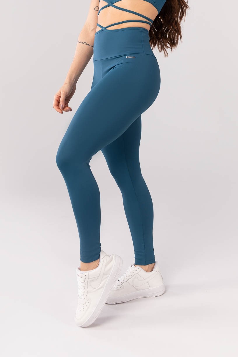 K4052-C_Calca_Legging_com_Tira_na_Cintura_Azul_Petroleo__Ref:_K4052-C