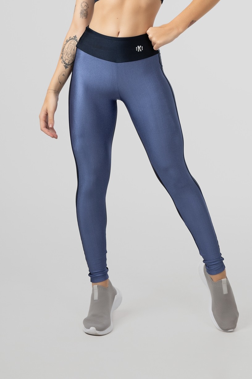 Calça Legging Duas Cores (Azul / Azul Marinho) | Ref: GO472-E