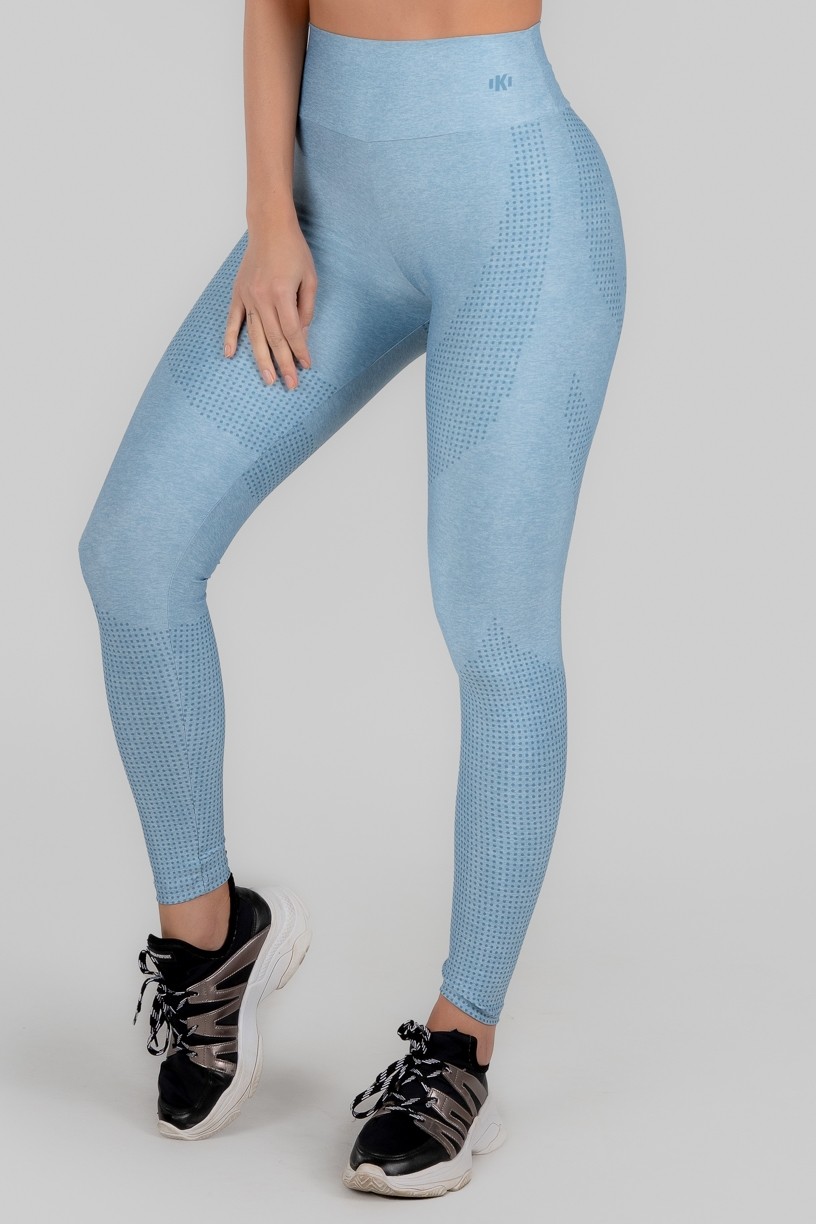 Calça Legging Estampa Digital Cós Duplo (Acqua Blue) | Ref: K3015-A