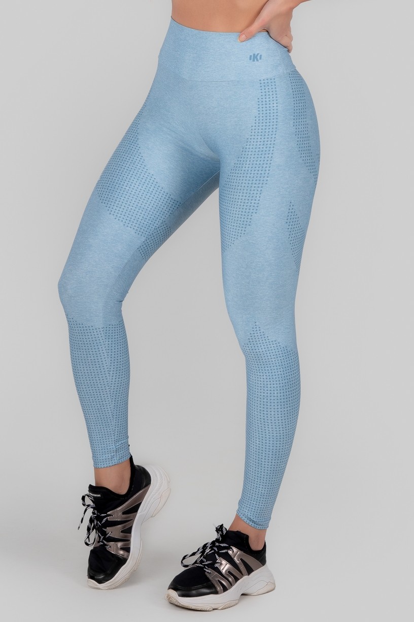 Calça Legging Estampa Digital Cós Duplo (Acqua Blue) | Ref: K3015-A