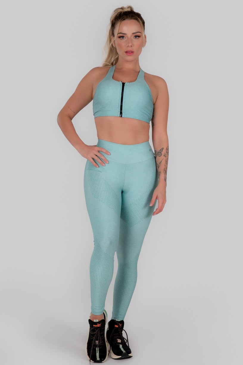 Calça Legging Estampa Digital Cós Duplo (Green Path) | Ref: K3013-A