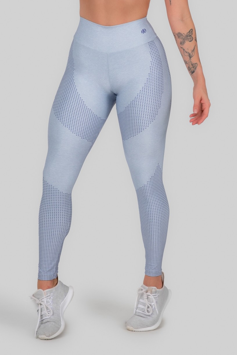 Calça Legging Estampa Digital Cós Duplo (Lilac Mark) | Ref: K3009-A