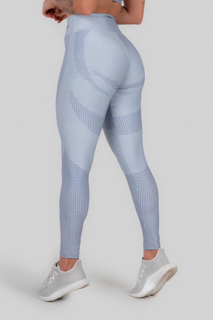 Calça Legging Estampa Digital Cós Duplo (Lilac Mark) | Ref: K3009-A