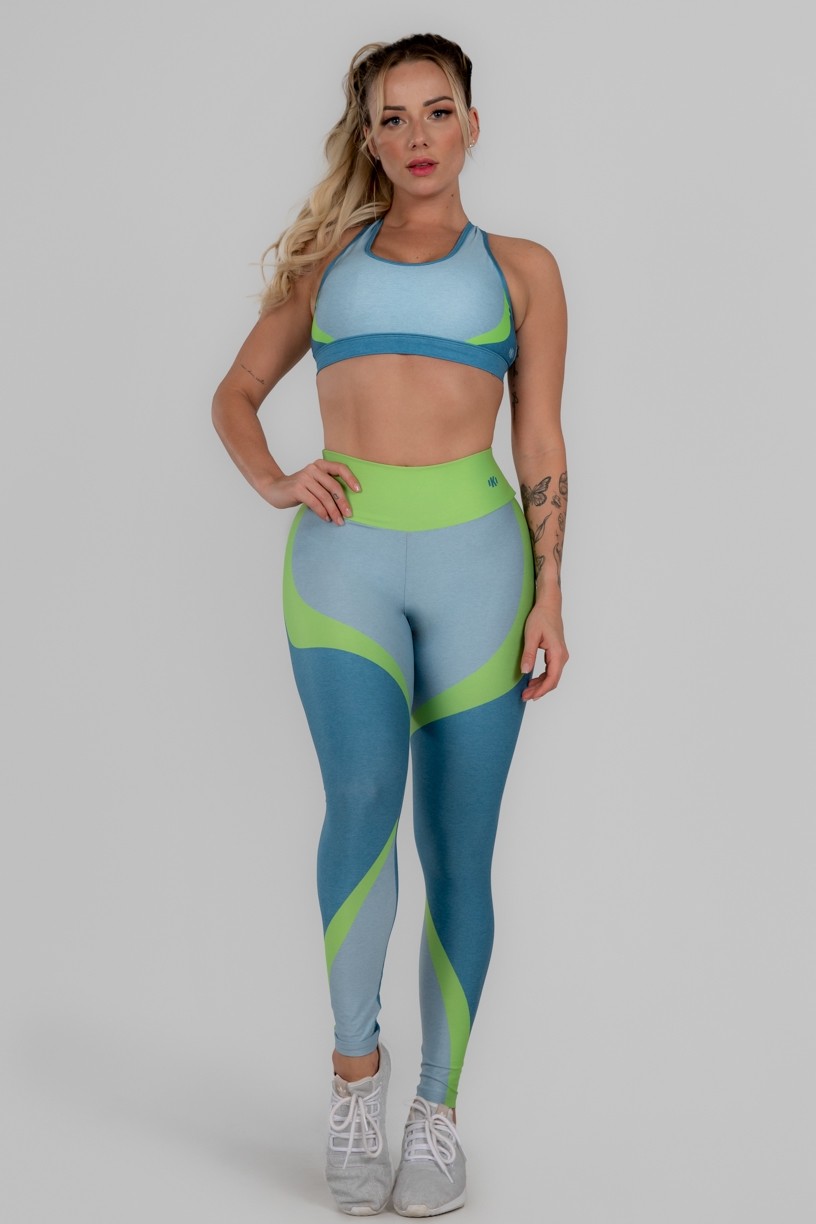 Calça Legging Estampa Digital Cós Duplo (Young Neon) | Ref: K2999-A