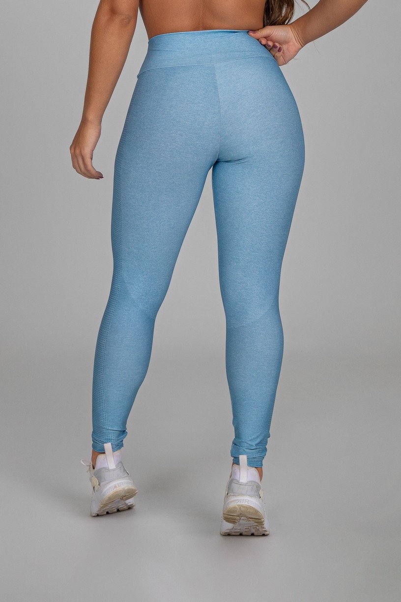 Calça Legging Estampa Digital com Cós Duplo (Blue Lake) | Ref: K2919