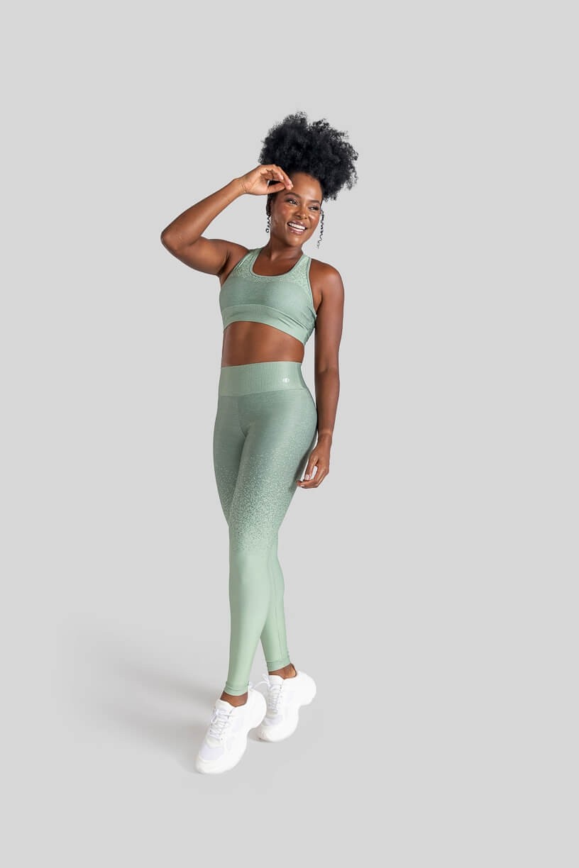 Calça Legging Estampa Digital com Cós Duplo (Deep Green) | Ref: K3124-A