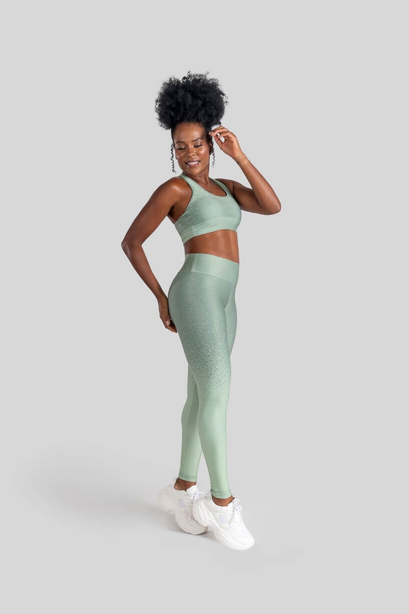 Calça Legging Estampa Digital com Cós Duplo (Deep Green) | Ref: K3124-A