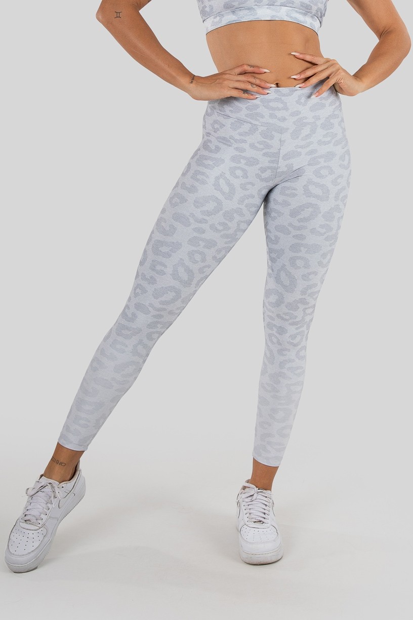 Calça Legging Estampa Digital com Cós Duplo (Gray Leopard)  Ref K3235-A