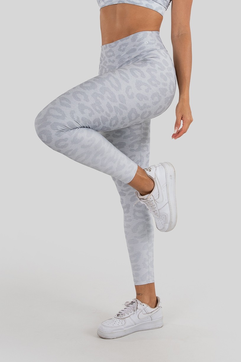 Calça Legging Estampa Digital com Cós Duplo (Gray Leopard)  Ref K3235-A