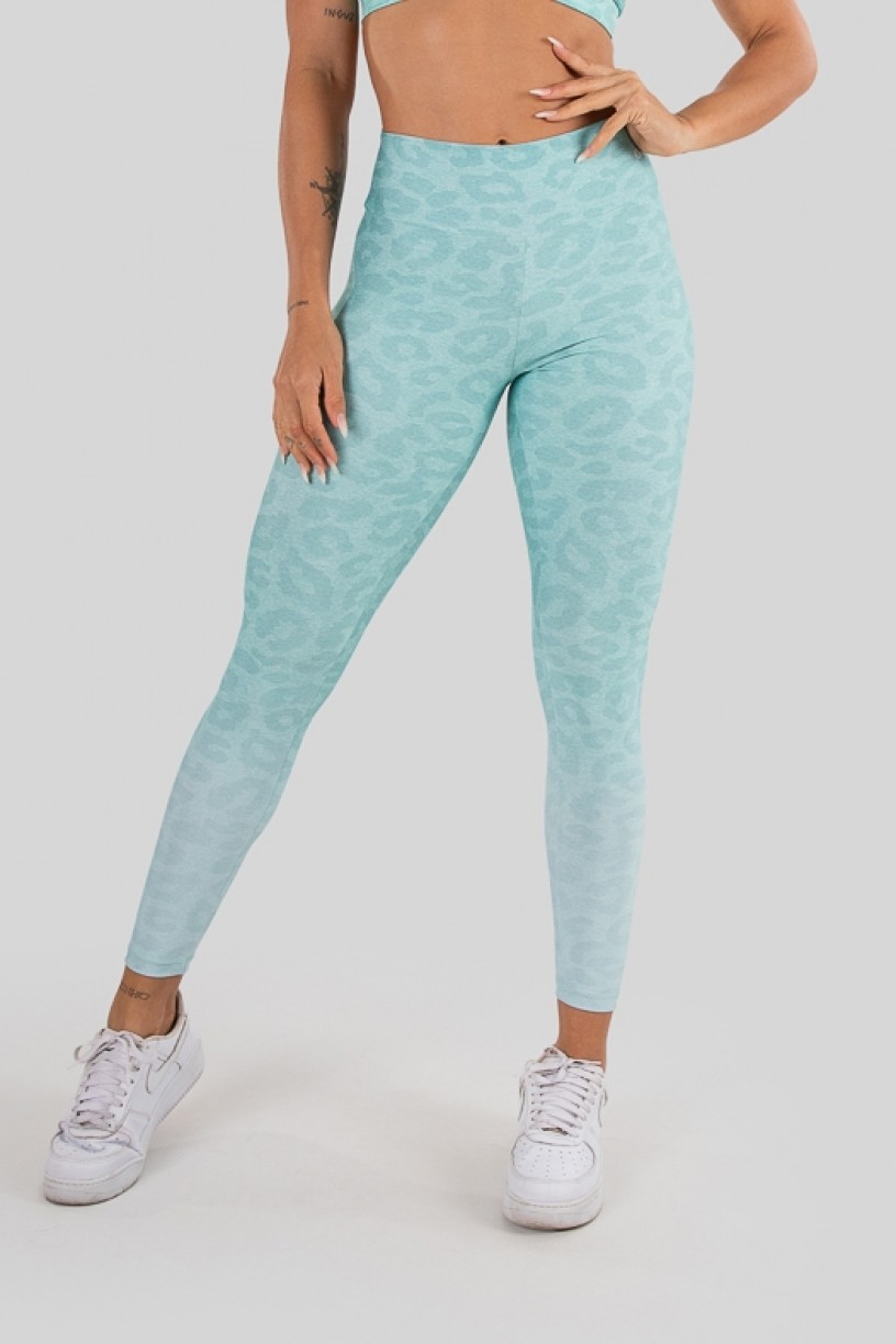 Calça Legging Estampa Digital com Cós Duplo (Green Leopard)  Ref K3235-D