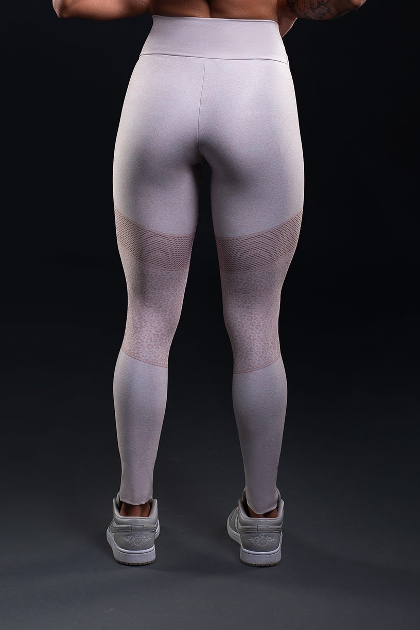 Calça Legging Estampa Digital com Cós Duplo (Nude Texture)  Ref K3264-A
