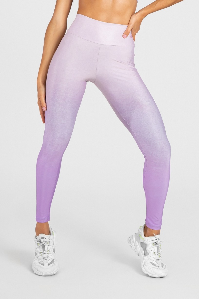 Calça Legging Estampa Digital com Cós Duplo (Purple Glow) | Ref: K3087-B