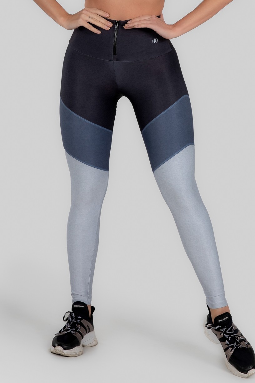 Calça Legging Estampa Digital com Zíper no Cós (Classic Marine) | Ref: K3001-A