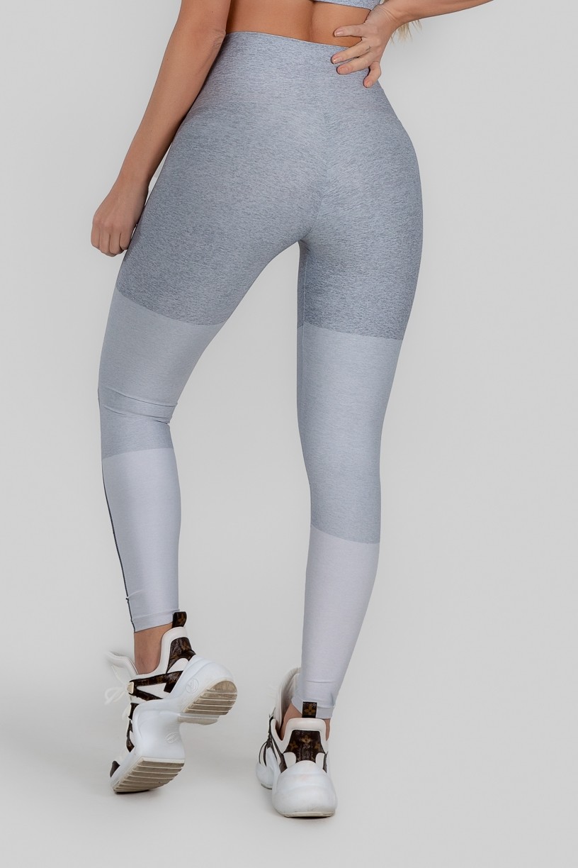 Calça Legging Estampa Digital com Zíper no Cós (Grey Fraction) | Ref: K3005-A