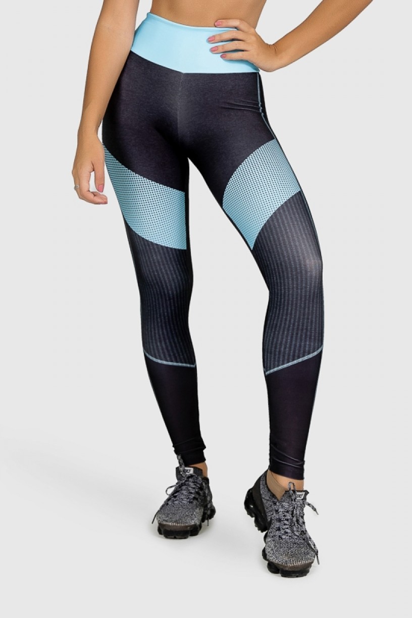 Calça Legging Fitness Estampa Digital Blue Points | Ref: GO280