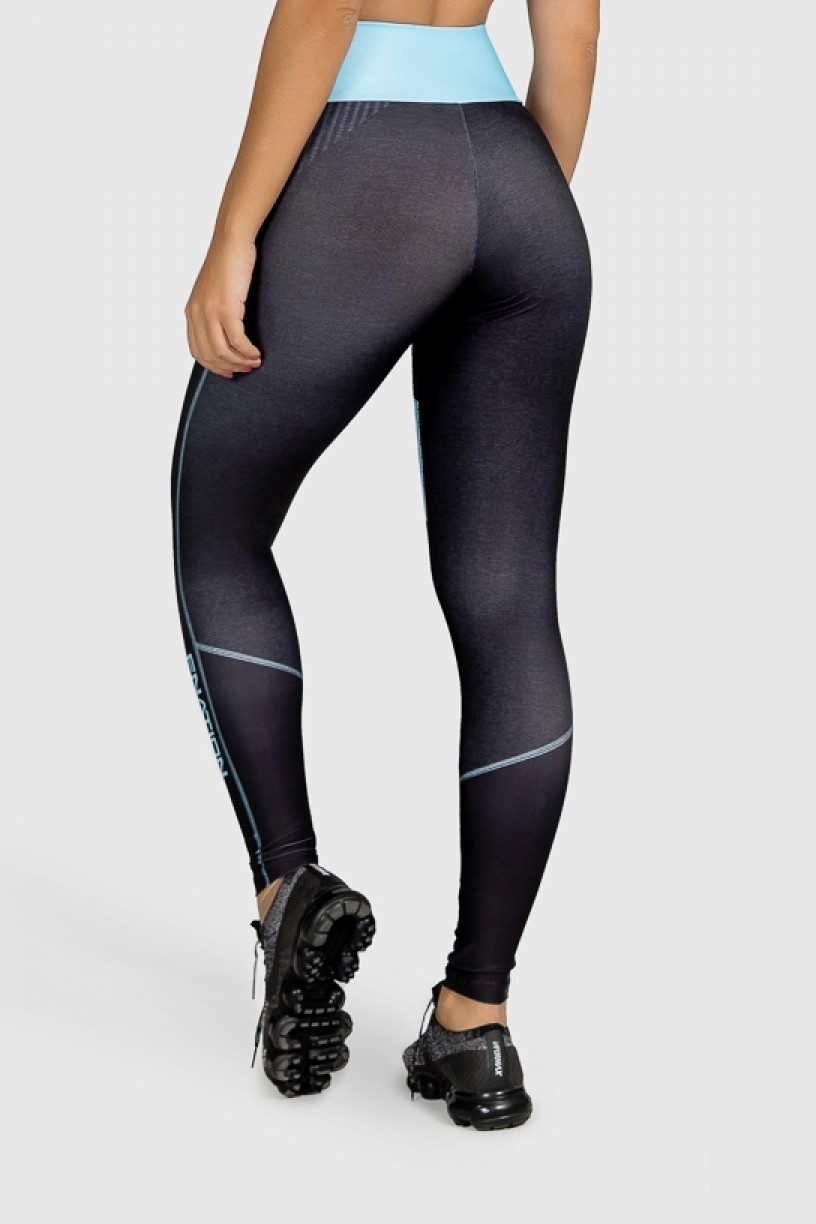 Calça Legging Fitness Estampa Digital Blue Points | Ref: GO280