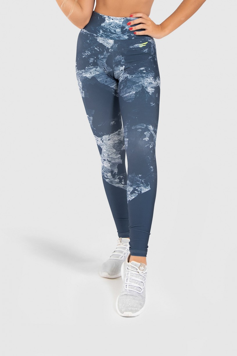 Calça Legging Fitness Estampa Digital Blue Splash | Ref: GO247