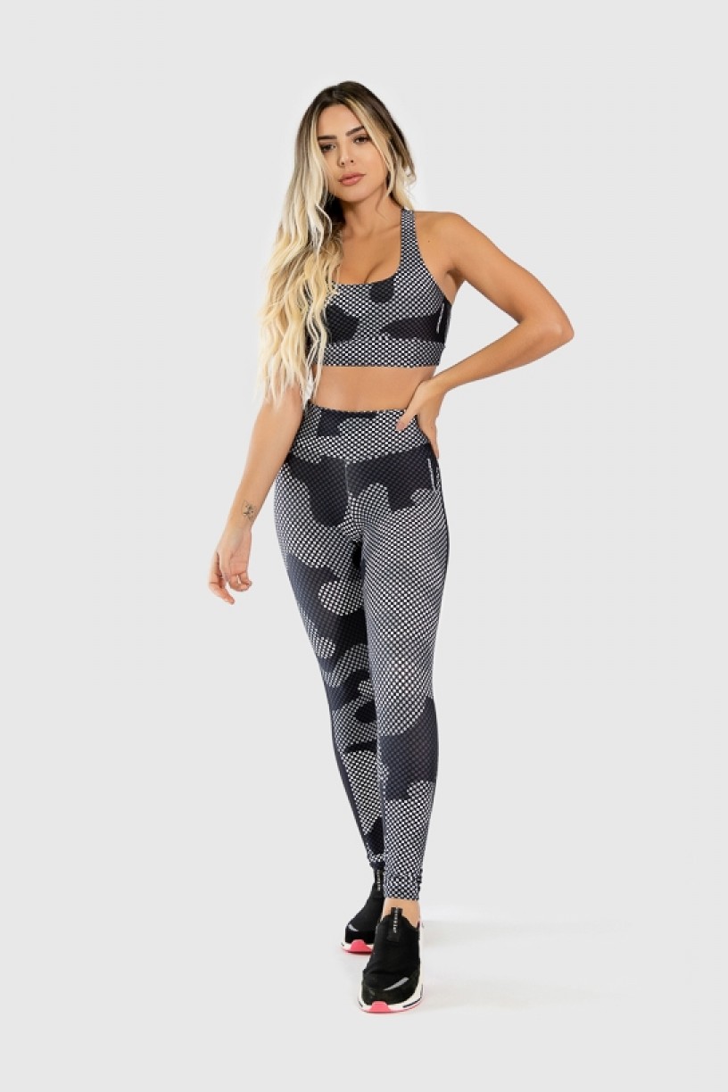 Calça Legging Fitness Estampa Digital Camo Screen | Ref: GO331