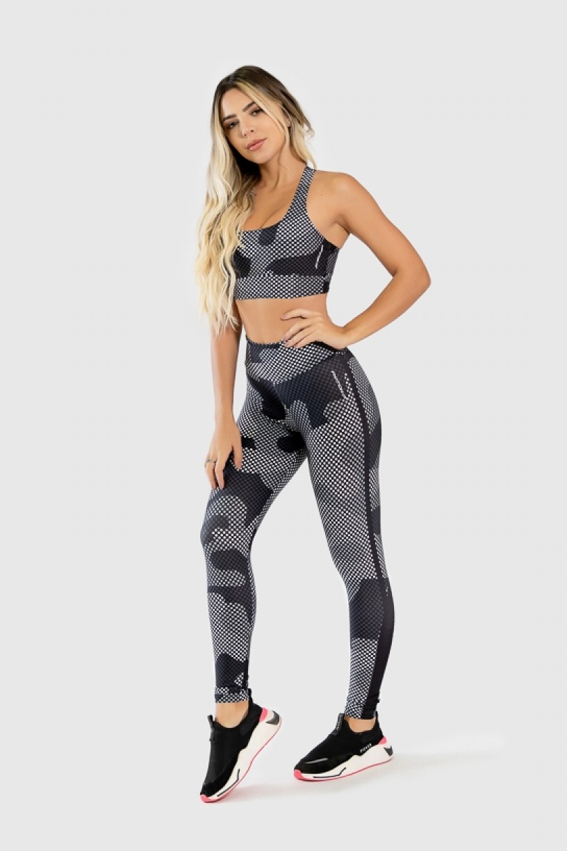 Calça Legging Fitness Estampa Digital Camo Screen | Ref: GO331